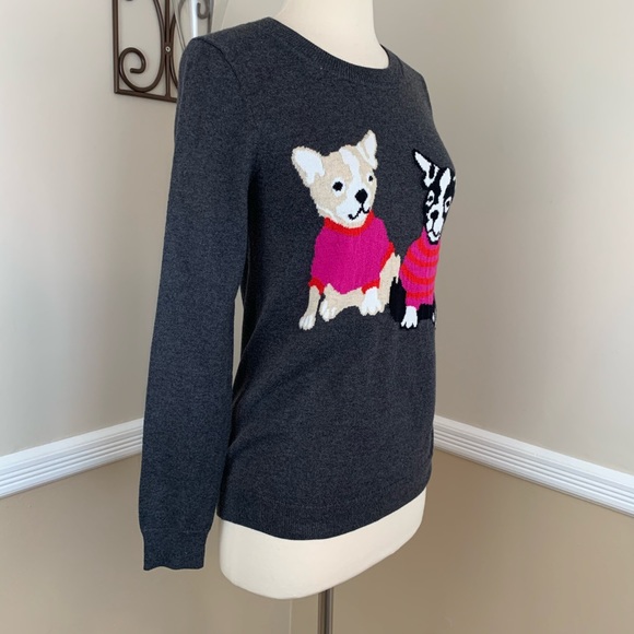 J Crew Mercantile French Bulldog Pullover Sweater Cotton Wool Blend XS - Picture 3 of 8